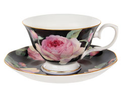 Чашка для чая с блюдцем Пион 250мл 943-197