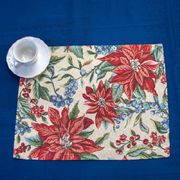 Салфетка сервировочная с люрексом Цветущее Рождество 35х45см FaithSetMesa-35x45