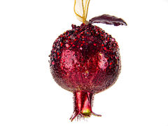 Ёлочная игрушка Новый год Гранат 10см 66-110