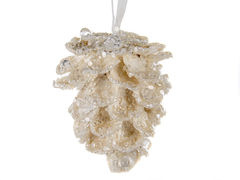 Ёлочная игрушка Новый год Шишка 10см 66-126