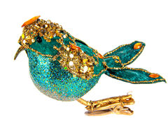 Ёлочная игрушка Новый год Птичка 15х5см 66-172