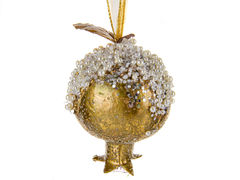 Ёлочная игрушка Новый год Гранат 10см 66-188