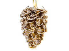 Ёлочная игрушка Новый год Шишка 14см 66-191