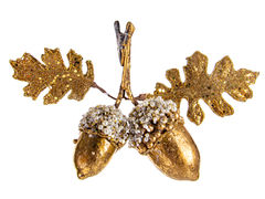 Ёлочная игрушка Новый год Желудь 19х13см 66-192