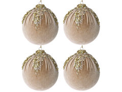 Набор ёлочных игрушек Новый год Шары 10см 681-092