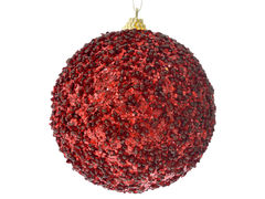 Набор ёлочных игрушек Новый год красный 10см 681-041