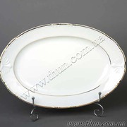 Блюдо овальное Constance Отводка золото 36см