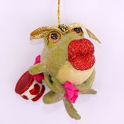 Ёлочная игрушка Лягушка 6х9см B30113.2