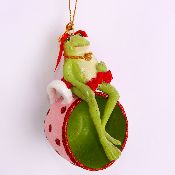 Ёлочная игрушка Лягушка 6,5х10см B30128.3