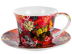 Чашка для чая с блюдцем Animal colors 220мл 924-725