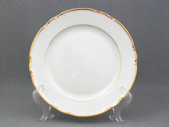Набор тарелок Constance Широкая отводка золото 24см