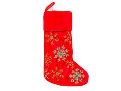 Сапожок для подарков с вышивкой 25х50см 877-048