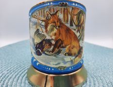 Подстаканник с ручной художественной росписью Лиса на охоте