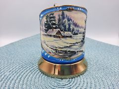 Подстаканник с ручной художественной росписью Домики в лесу