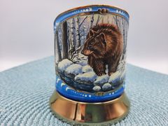 Подстаканник с ручной художественной росписью Медведь