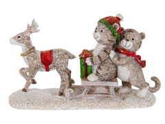 Скульптура Новогодняя коллекция Упряжка 17х9,5см 192-172