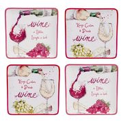 Набор тарелок салатных Праздник Молодого Вина 22х22см 28126-set