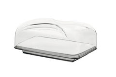 Блюдо для сыра с крышкой и доской Gocce серый 26x18x11,5см 27010092