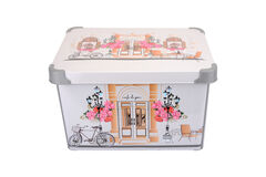 Корзина с крышкой Decor 16,5х23,5х35см 0647 CAFE 10л